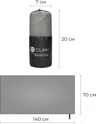 Полотенце Clam P019 70х140 (серый)