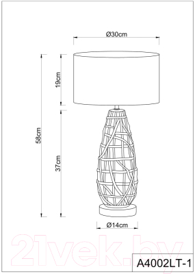 Прикроватная лампа Arte Lamp Taiyi A4002LT-1CC