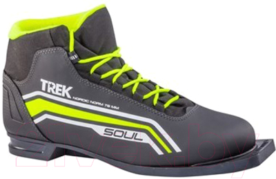 Ботинки для беговых лыж TREK Soul 1 ИК (черный/лайм, р-р 41)