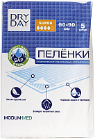 Набор пеленок одноразовых впитывающих Modum Dry Day Super 60x90 (5шт) - 