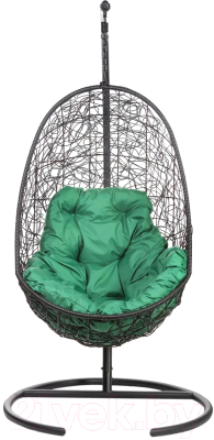 Кресло подвесное BiGarden Easy Black (подушка зеленая)
