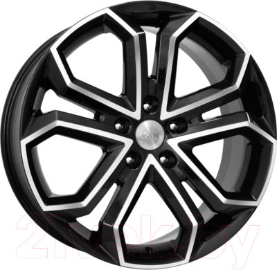 Изображение товара Литой диск K&K Пандора 19x8.5" 5x108мм DIA 67.1мм ET 45мм Алмаз черный