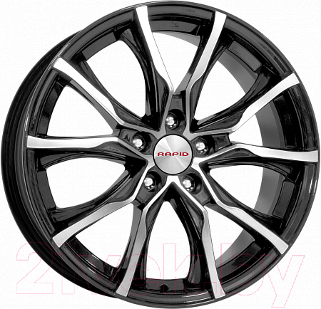 Литой диск K&K Твист 17x7.5" 5x108мм DIA 67.1мм ET 32мм Алмаз черный