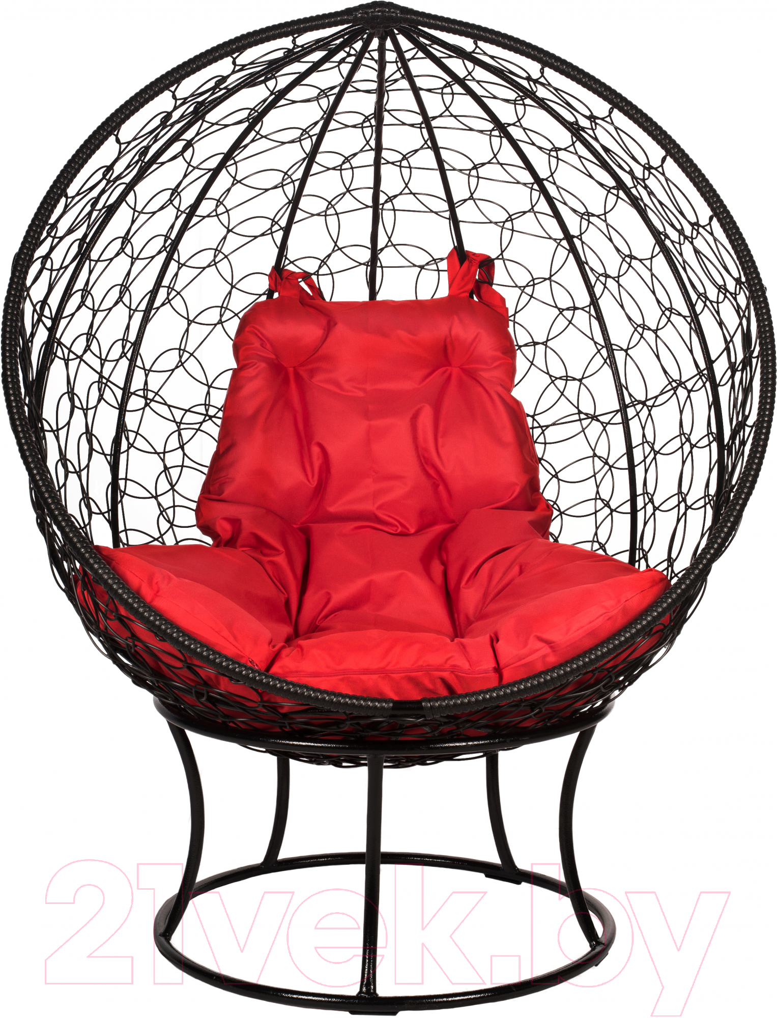 Кресло садовое BiGarden Orbis Black (красная подушка)