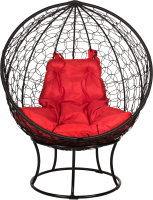 Кресло садовое BiGarden Orbis Black (красная подушка) - 