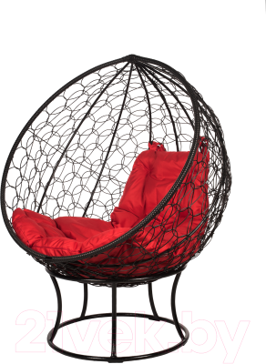 Кресло садовое BiGarden Orbis Black (красная подушка)