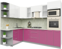 

Готовая кухня Интерлиния, Мила Пластик 1.68x2.6 левая