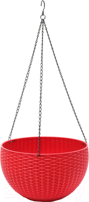 Вазон BOTANICA подвесной (26x16см, красный)