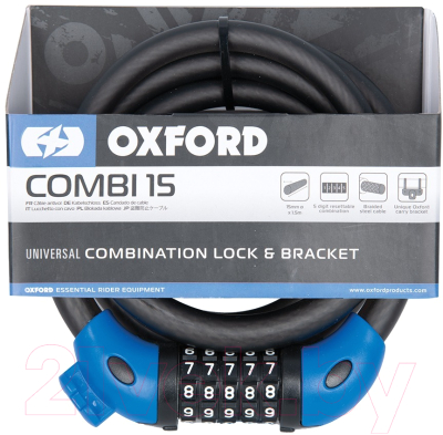 Велозамок Oxford Combi 15 / LK235 (черный)