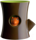 Вазон Qualy Log&Squirrel Самополивающееся / QL10075-BN-GN (коричневый/зеленый) - 