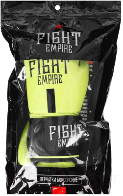 Боксерские перчатки Fight Empire 4153953 (8oz, салатовый)