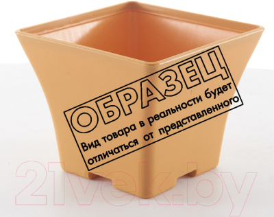 Кашпо BOTANICA Blok + поддон (12x10см, синий)