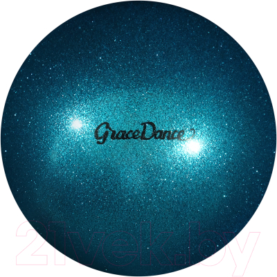 Мяч для художественной гимнастики Grace Dance 4327152 (16.5см, голубой/блестки)