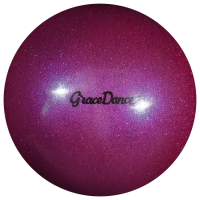 Мяч для художественной гимнастики Grace Dance 4327149 (16.5см, сиреневый/блестки) - 