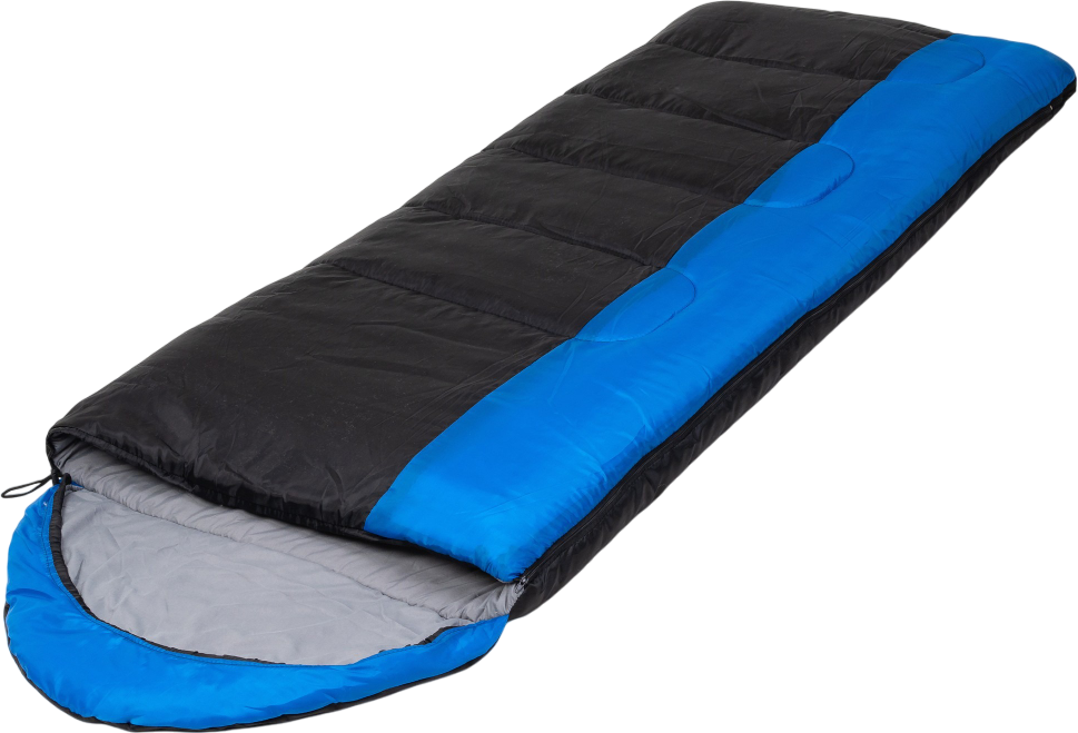 Спальный мешок BalMAX Аляска Camping Plus Series до -15°C L левый (синий/черный)