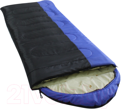 Спальный мешок BalMAX Аляска Camping Plus Series до -15°C L левый (синий/черный)