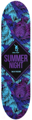 Скейтборд Onlytop PVC Summer Night / 4013657 (62x16см, d50)