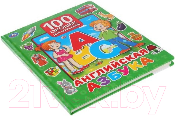 Развивающая книга Умка Английская азбука. 100 окошек для малышей — фото 4