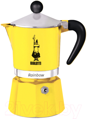 Гейзерная кофеварка Bialetti Rainbow 4982 (3 порции, желтый)