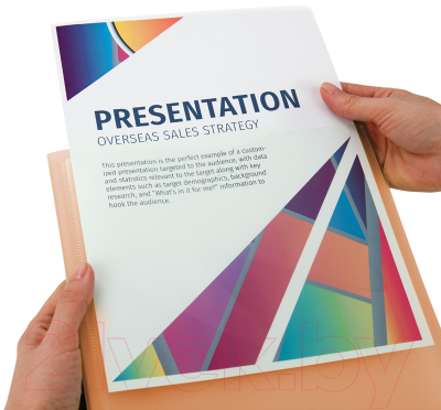 Изображение товара Папка для бумаг Axent А4 / 1020-25 (прозрачный оранжевый)