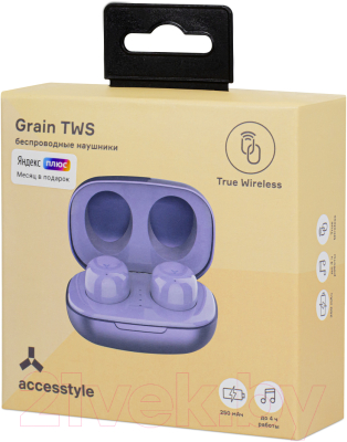 Беспроводные наушники Accesstyle Grain TWS (фиолетовый)