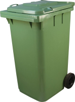 Контейнер для мусора Эдванс 240л, с крышкой (пластик, зеленый) - 