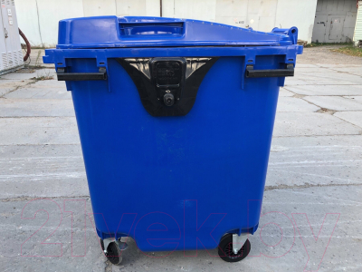Контейнер для мусора Эдванс 1100л, с крышкой (пластик, синий)