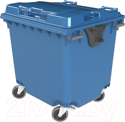 Контейнер для мусора Эдванс 1100л, с крышкой (пластик, синий)