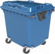 Контейнер для мусора Эдванс 1100л, с крышкой (пластик, синий) - 
