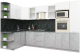 Готовая кухня Интерлиния Мила Пластик 1.68x3.2 левая (мрамор/белый глянец/кастилло темный) - 