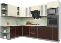 

Готовая кухня Интерлиния, Мила Пластик 1.88x3.0 левая