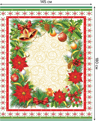 Скатерть JoyArty Рождественская рамка / tcox_29342 (180x145)