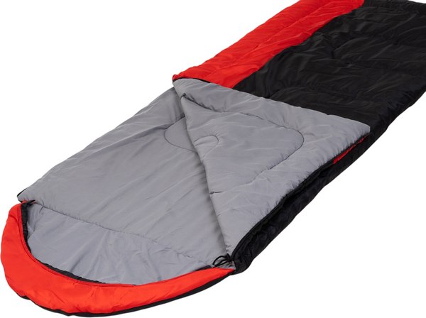Спальный мешок BalMAX Аляска Camping Plus Series до -5°C L левый (красный/черный)