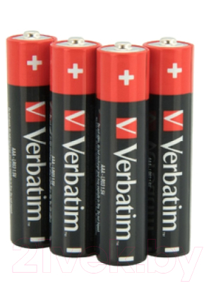 Комплект батареек Verbatim LR03 (ААА) / 049920 (4шт)