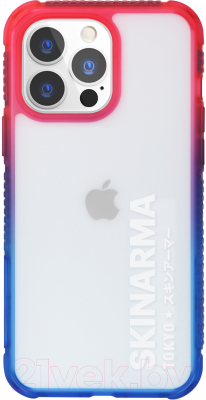 Чехол-накладка Skinarma Hade для iPhone 13 Pro Max (синий/розовый)