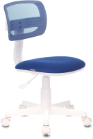 Кресло детское Бюрократ CH-W 299/BL/TW-10 (синий сетка/ткань крестовина пластик белый) - 