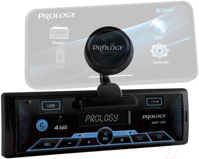 Бездисковая автомагнитола Prology SMP-300