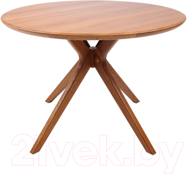 Изображение товара Обеденный стол ПМЦ Оксфорд d110x76 (дуб натуральный/покрытие коньяк)