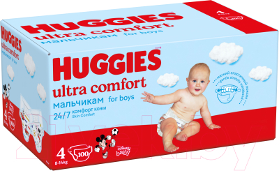 Подгузники детские Huggies Ultra Comfort 4 Disney Box Boy (100шт)