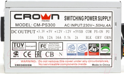 Блок питания для компьютера Crown 300W SFX / CM-PS300