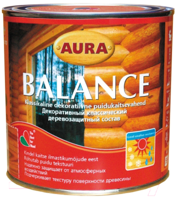Защитно-декоративный состав Aura Wood Balance (700мл, сосна)