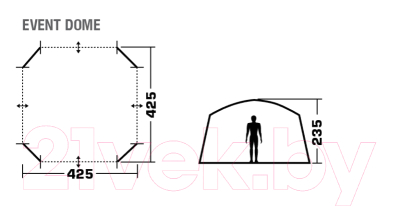 Туристический шатер Trek Planet Event Dome / 70261 (синий/голубой)