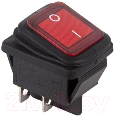 Выключатель клавишный Rexant ON-OFF 36-2360-1 (красный с подсветкой)