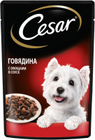 Влажный корм для собак Cesar Говядина с овощами в соусе (85г) - 