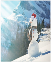 Скатерть JoyArty Снеговик в горах / tcox_4541 (180x145) - 