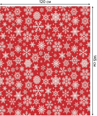 Скатерть JoyArty Рождественские снежинки / tcox_52801 (120x145)