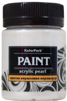 Акриловая краска KolerPark Акриловая Премиум (50мл, белый перламутр) - 