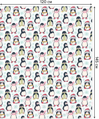 Скатерть JoyArty Новогодние пингвины / tcox_380857 (120x145)