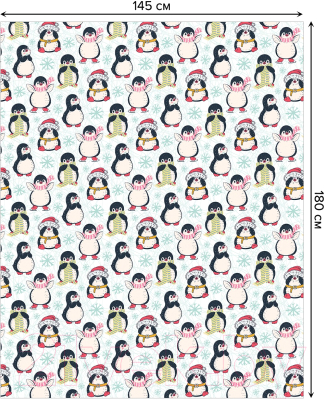Скатерть JoyArty Новогодние пингвины / tcox_380857 (180x145)