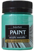 Акриловая краска KolerPark Акриловая Премиум (50мл, изумруд металлик) - 